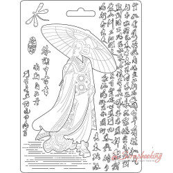 Молд Stamperia Soft Maxi Mould A5 Geisha