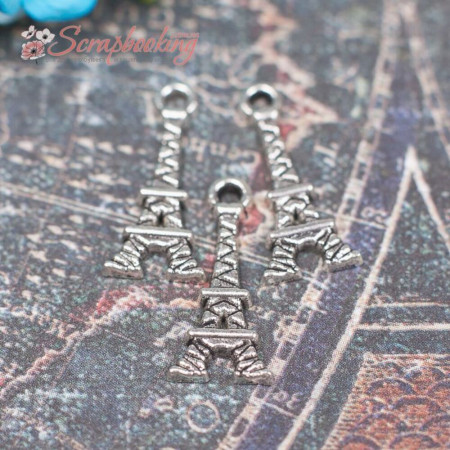 Підвіска металева ейфелева вежа срібло 8*18мм мк-913, 1шт