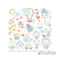 Лист бумаги 30*30см Фабрика Декора Sweet baby boy