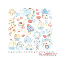 Аркуш паперу 30*30см Фабрика Декору Sweet baby boy