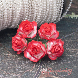 Букет троянд Wild Roses 30мм червоний ніжний, 5шт