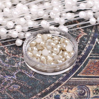 Напівбусини перламутрові 4мм срібло, 100шт