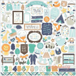 Наліпки 30*30см Echo Park Hello Baby Boy Element Stickers