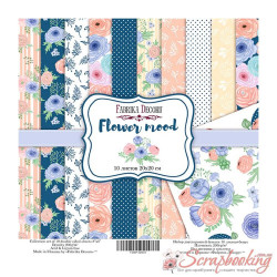 Набір паперу 20*20см Фабрика декору Flower mood, 10 аркушів