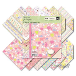Набір паперу 20*20см K and Company Itsy Bitsy Girl, 12аркушів