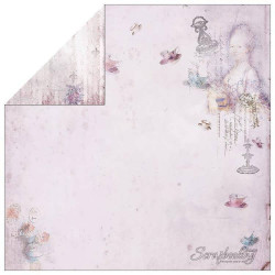 Аркуш паперу 30*30см Fabscraps Marie Antoinette Purple Tea Party