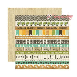 Аркуш паперу 30*30см Echo Park This and That Charming Border Strips