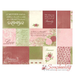 Аркуш паперу 30*30см Kaisercraft English Rose Charlotte двосторонній