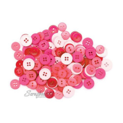 Набір ґудзиків пластикових Blumenthal Lansings Pink, 130шт