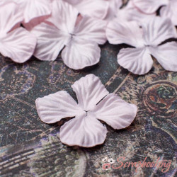 Набір квітів гортензія рожевий 2,5см світлий, 10шт