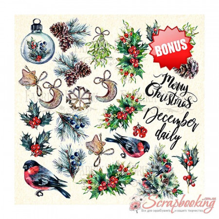Набір паперу 20*20см Фабрика декору The spirit of Christmas, 10аркушів