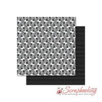 Лист бумаги 30*30см Ruby Rock-It Bella! Love Story Black and White Love Knot двусторонний