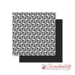 Аркуш паперу 30 * 30см Ruby Rock-It Bella! Love Story Black and White Love Knot двосторонній