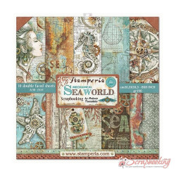 Набір паперу 20*20см Stamperia Sea World 10аркушів
