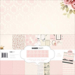 Набір паперу 30*30см Kaisercraft Pitter Patter Girl, 12аркушів+1аркушів наклейок