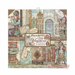 Набір паперу 20*20см Stamperia Lady Vagabond 10аркушів