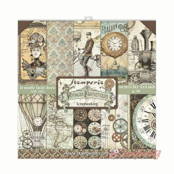 Набір паперу 20*20см Stamperia Voyages Fantastiques 10аркушів