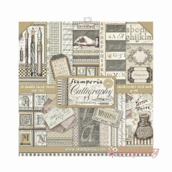 Набір паперу 20*20см Stamperia Calligraphy 10аркушів