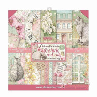 Набір паперу 20*20см Stamperia Orchids & Cats 10аркушів