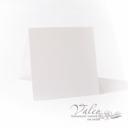 Заготовка для листівки 14*14 (льон, біла)
