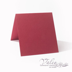 Заготовка для листівки 14*14 (бордова)