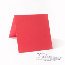 Заготовка для листівки 14*14 (червона)