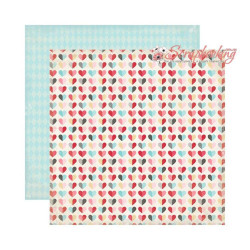 Аркуш паперу 30*30см Echo Park Head Over Heels Hearts