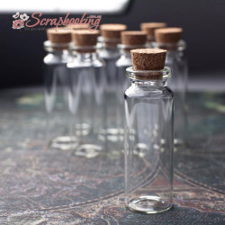 Скляна декоративна пляшечка, діам 22мм, висота 50мм