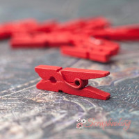 Набір декоративних прищіпок, 10шт, червоні