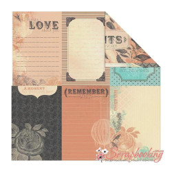 Аркуш паперу 30*30см Kaisercraft Periwinkle Impression двосторонній