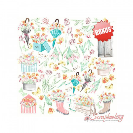 Набір паперу 20*20см Фабрика декору Scent of spring, 10аркушів