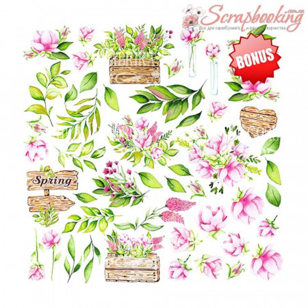 Набір паперу 20*20см Фабрика декору Spring blossom, 10аркушів