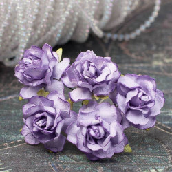 Букет троянд Cottage Roses 25мм фіолетовий, 5шт