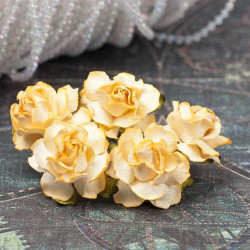 Букет троянд Cottage Roses 25мм слонова кістка, 5шт