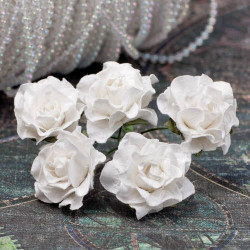 Букет троянд Tuscany Roses 30мм білі, 5шт