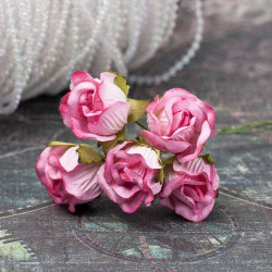 Букет троянд Wild Rosebuds Large 20мм біло-рожеві, 5шт