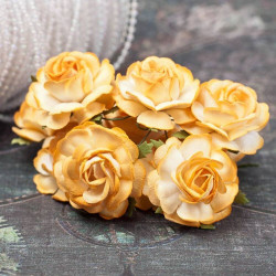 Букет троянд Tea Roses 40мм кукурудзяні, 5шт