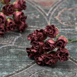 Букет троянд Rosebuds бордові, 10 шт