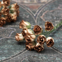 Букет троянд Rosebuds тютюнові, 10 шт