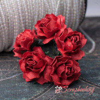 Букет троянд Cottage Roses 30мм червоні, 5шт