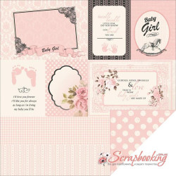 Аркуш паперу 30*30см Kaisercraft Pitter Patter Bundle Of Joy