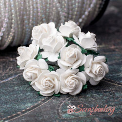 Букет троянд Open Roses 20мм білий, 10шт