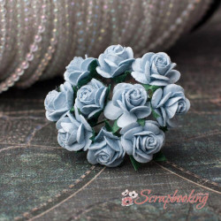 Букет троянд Open Roses 15мм блакитний, 10шт