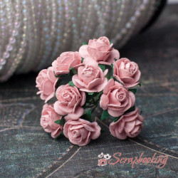 Букет троянд Open Roses 15мм пюсовий, 10шт