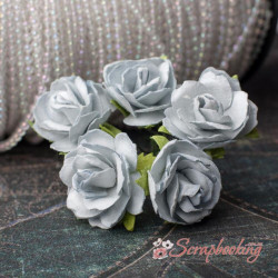 Букет троянд Wild Roses 30мм блакитний, 5шт