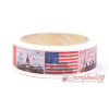 Паперовий скотч Masking Tape Angoo AMT08 Лондон Париж Нью-Йорк, 15мм*10м
