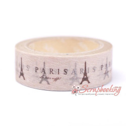 Паперовий скотч Masking Tape Angoo AMT15 Париж, 15мм*10м