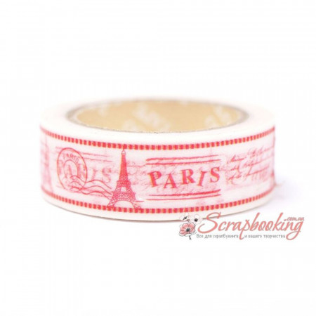 Паперовий скотч Masking Tape Angoo AMT16 Париж, 15мм*10м