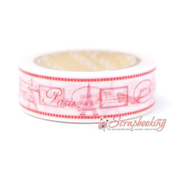 Паперовий скотч Masking Tape Angoo AMT16 Париж, 15мм*10м