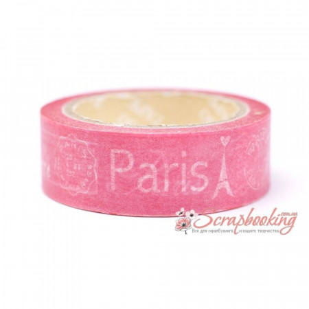 Паперовий скотч Masking Tape Angoo AMT18 Париж, 15мм*10м